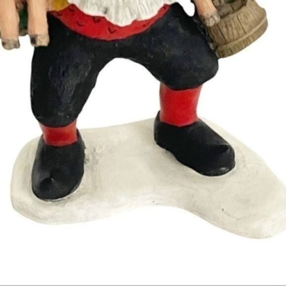 Candy Design Norway Santa like Gnome figurine holding 2 pigs approximately 6” - Picture 5 of 13